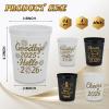 2026 New Year Party Cups - 20-Pack 16oz Reusable Plastic Stadium Cups, 4 Festive Designs for NYE & Holiday Celebrations view 3