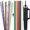 ALINK 13 IN Glitter Straws and 12 Colorful Plastic Straws for Stanley Tumblers view 1