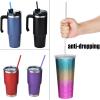 ALINK 13 IN Glitter Straws and 12 Colorful Plastic Straws for Stanley Tumblers view 3