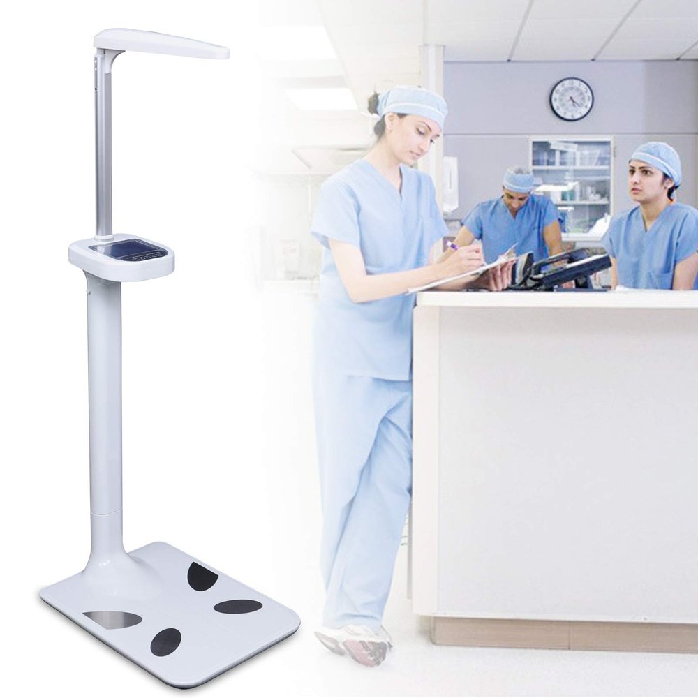 PIAOCAIYIN Body Fat Measurement Device, Professional Digital Physicians Scale, Digital Medical Scale for Body Weight w/LCD Screen, 440lbs Capacity, 80-195cm Height Scale for Home