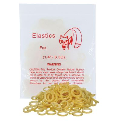 100 Pack Orthodontic Elastics Dental Rubber Bands Intraoral Elastic Bands Red Fox(Heavy, 6.5 Oz, 1/4'')