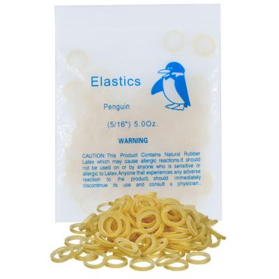 100 Pack Orthodontic Elastics Dental Rubber Bands Intraoral Elastic Bands Blue Penguin(Medium, 5 Oz, 5/16'')