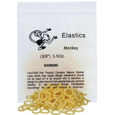 100 Pack Orthodontic Elastics Dental Rubber Bands Intraoral Elastic Bands Black Monkey (Light, 3.5 Oz, 3/8)