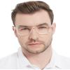 MARE AZZURO Retro Big Reading Glasses 3.50 Men Lightweight Readers 100 125 150 175 200 225 250 275 300 350 400 500 600 (Transparent, 3.5) view 1