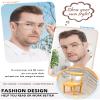 MARE AZZURO Retro Big Reading Glasses 3.50 Men Lightweight Readers 100 125 150 175 200 225 250 275 300 350 400 500 600 (Transparent, 3.5) view 2