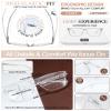 MARE AZZURO Retro Big Reading Glasses 3.50 Men Lightweight Readers 100 125 150 175 200 225 250 275 300 350 400 500 600 (Transparent, 3.5) view 4