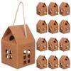 COHEALI House Shaped Candy Boxes: 15pcs Kraft Paper Chocolate Biscuits Treat Bags Favor Boxes for Wedding Christmas Birthday Party view 1