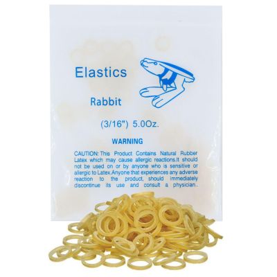 100 Pack Orthodontic Elastics Dental Rubber Bands Intraoral Elastic Bands Blue Rabbit(Medium, 5 Oz, 3/16'')