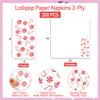 200 Pack Christmas Guest Napkins - Festive Candy Cane & Candy Design - 2-Ply Disposable Paper Napkins - 16x16 Inch - Ideal for Xmas, Holidays, and Parties view 2