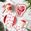 200 Pack Christmas Guest Napkins - Festive Candy Cane & Candy Design - 2-Ply Disposable Paper Napkins - 16x16 Inch - Ideal for Xmas, Holidays, and Parties view 4