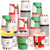 Maxcheck Christmas Paper Cups 7oz Disposable Christmas with Handles Santa Snowman Elf Tea Coffee Cups Hot Chocolate Bar Accessories for Adults Holiday Xmas Party Supplies(75 Pcs,7oz) view 1
