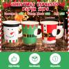 Maxcheck Christmas Paper Cups 7oz Disposable Christmas with Handles Santa Snowman Elf Tea Coffee Cups Hot Chocolate Bar Accessories for Adults Holiday Xmas Party Supplies(75 Pcs,7oz) view 2