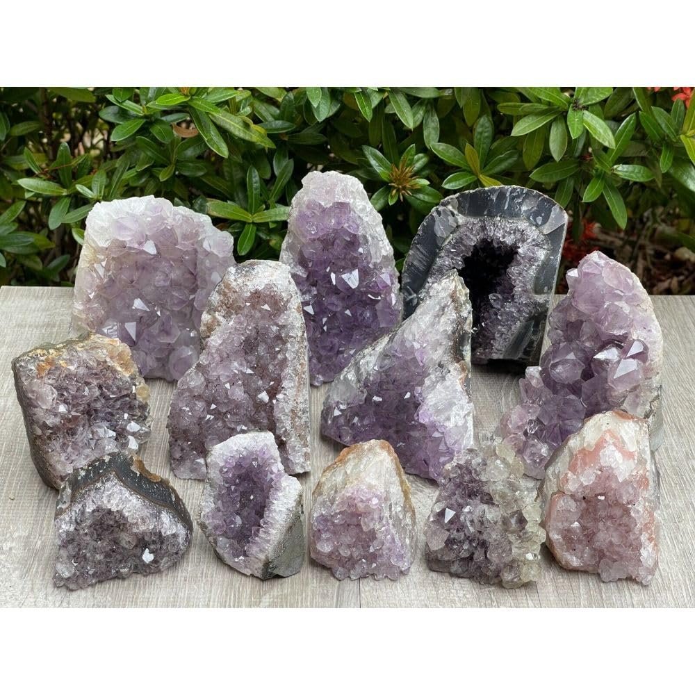 1 Pcs of Uruguayan Amethyst Cluster, Grade B Amethyst Geode with Cut Base (2.5-3 lbs)