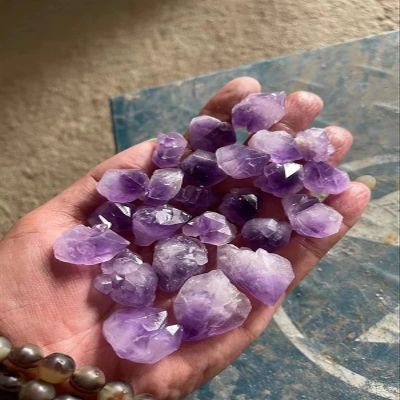 AMHIL Amethyst Rough Stone 100g Amethyst Stone Tooth Birthday Gift Ornament Energy (Size : 100g)