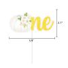 Pumpkin 1st Birthday Cake Topper One Pumpkin Cupcake Toppers Fall First Birthday Party Halloween October Birthday Table Decorations White view 2