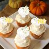 Pumpkin 1st Birthday Cake Topper One Pumpkin Cupcake Toppers Fall First Birthday Party Halloween October Birthday Table Decorations White view 4