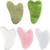 AMHIL Gua sha Scraper Board Natural Gouache Scraper Jade Massage for Face Neck Back Relax Chinese Traditional Beauty Gua Sha SPA Detox Tool Guasha Massager Massage Tool Set (Color : 1) view 2