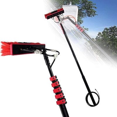 SHENJIA Solar Panel Window Cleaner Brush and Pole Kit,12ft-36ft 3-in-1 Outdoor Water Fed Extendable Brush - Perfect for Cleaning Photovoltaic Panels Cars Windows