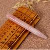 1pc Natural Rose Quartz Guasha Acupuncture Points Massage Stick Tool view 2