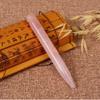 1pc Natural Rose Quartz Guasha Acupuncture Points Massage Stick Tool view 3