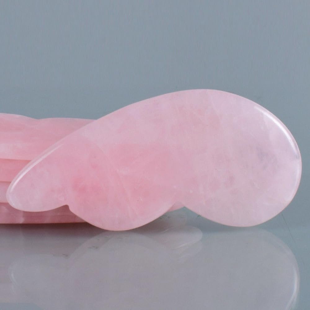 1pc Body Beauty Message Tool Guasha Pink Natural Rose Quartz Gua Sha Tool Facial