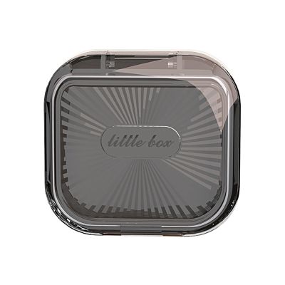Denture Case, Denture Box Good Sealing High Capacity Portable Waterproof Light Luxury Denture Bath Case Box Holder for Daily Use, Special Birthday Gift Grey S