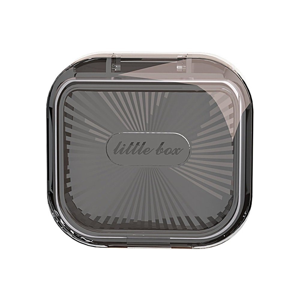 Denture Case, Denture Box Good Sealing High Capacity Portable Waterproof Light Luxury Denture Bath Case Box Holder for Daily Use, Special Birthday Gift Grey S