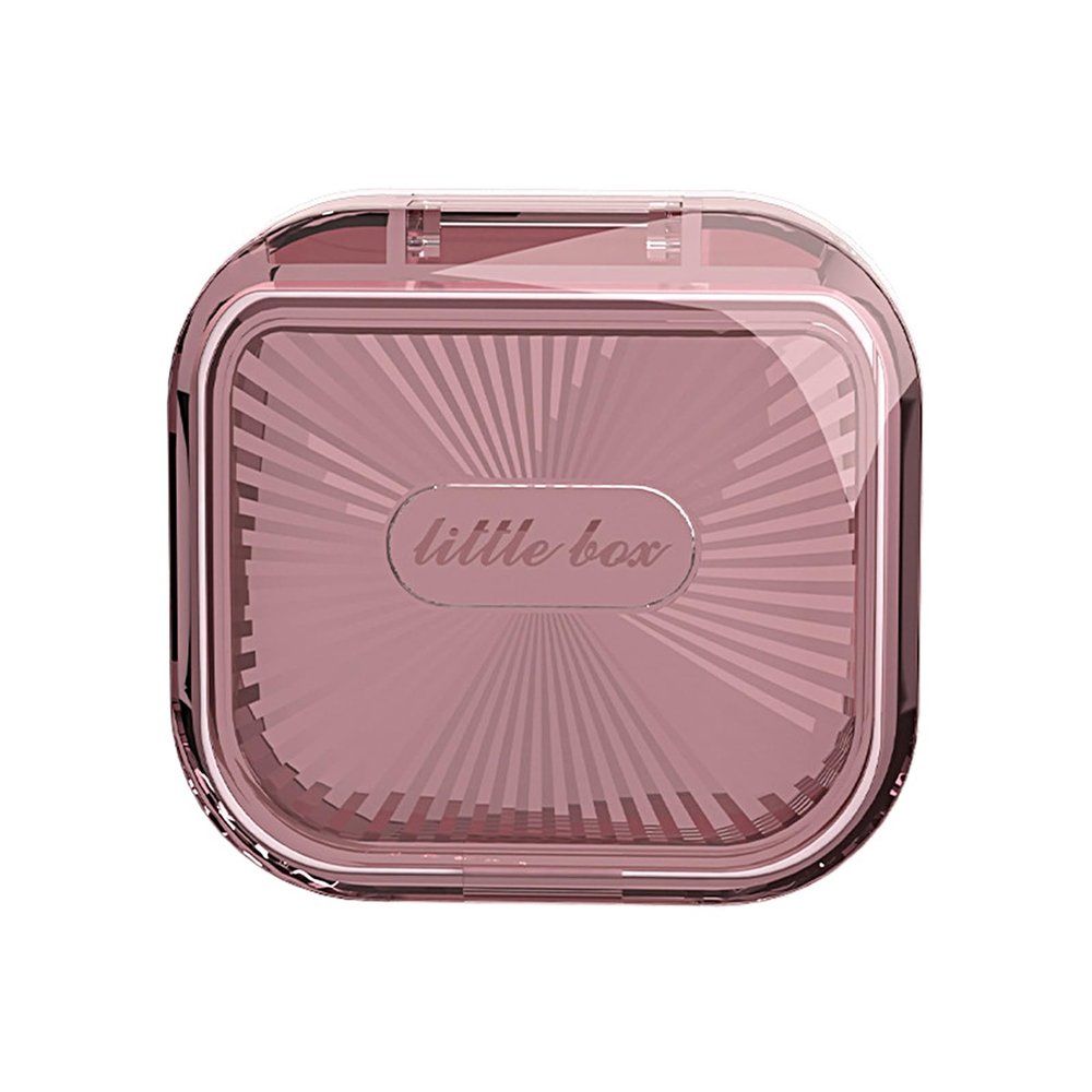 Denture Case, Denture Box Good Sealing High Capacity Portable Waterproof Light Luxury Denture Bath Case Box Holder for Daily Use, Special Birthday Gift Pink L