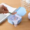Denture Case, Denture Storage Box Anti-crack Store Dentures Professional Double Drain Easy to Use Denture Care Box for Cleaning Denture, Special Birthday Gift Blue view 2