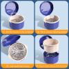 Denture Retainer Case Double Layer Hollow Drain Portable Dustproof Plastic Box Deep Cleaning Food Grade Braces Denture Storage Box Soaking Container Household Supplies, Special Birthday Gift Purple view 4