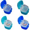 2PCS Denture Case, Denture Cup with Strainer, Denture Bath Case Effective Compact False Teeth Full Protection Denture Bath Box for Trip Light Blue view 2