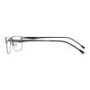 HELES Men Business Titanium Full Rim Rectangle Single Vision Reading Glasses UV+420cut Blue Light Blocking Eyeglasses Reader -Silver||Plano (No RX) view 3