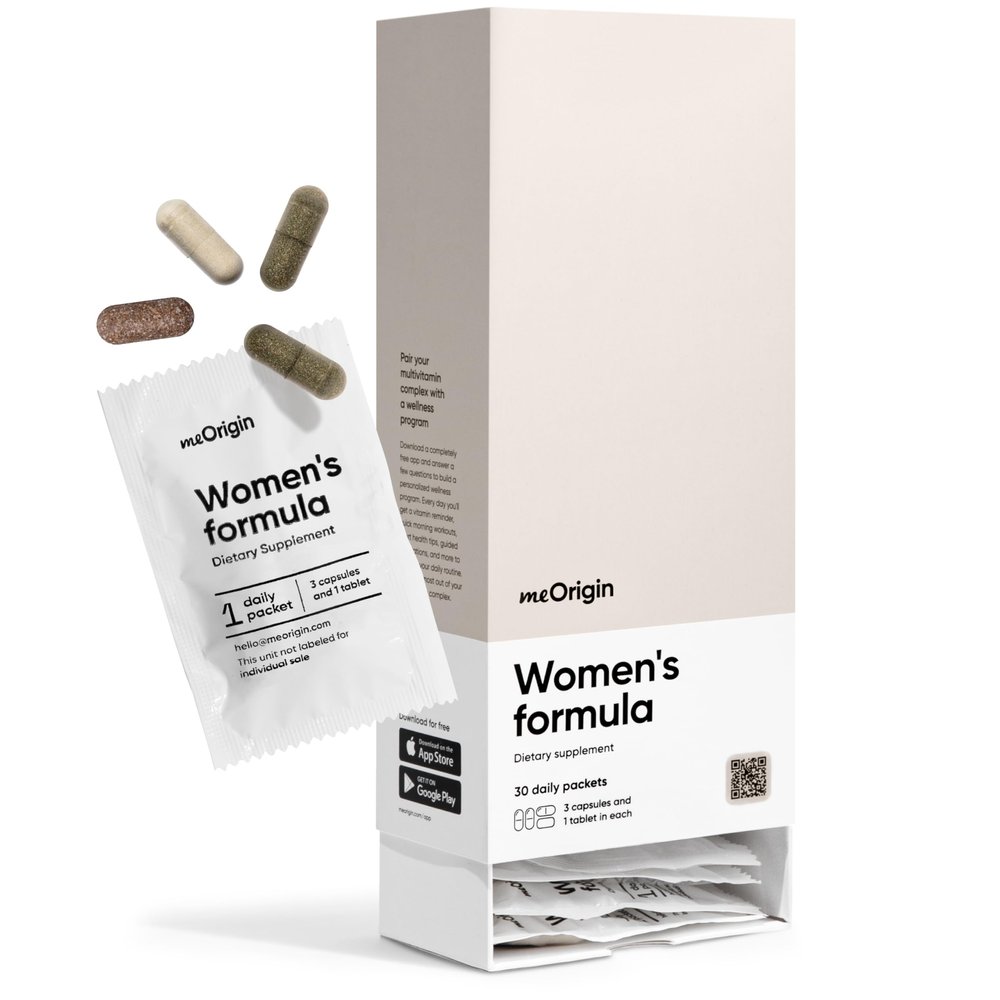 meOrigin Multivitamin for Women, All-in-One Supplement Complex with Vitamin B12, A, C, Biotin, D, E, Folate, Magnesium  77 Nutrients for Overall Women's Health, Hair & Skin, Energy, 30 Day Supply