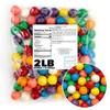 1 Inch Gumballs for Gumball Machine, Approx. 110 Pieces, 2lb Bulk Bag, Large Gumballs, Bubble Gum Balls Assorted Fruit Flavored Bubble Gum, Gumball Machine Refills view 1