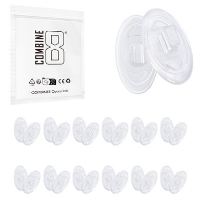 Combine8 12 Pairs Replacement Nose Pads Clear Nose Pieces for Oakley Probation OO4041/Whisker/Crosshair 2.0 OO4044/Half Wire 2.0/Squre Wire 2 2014/Tailend OO4088/Spindle/WireTap/Ejector Sunglasses