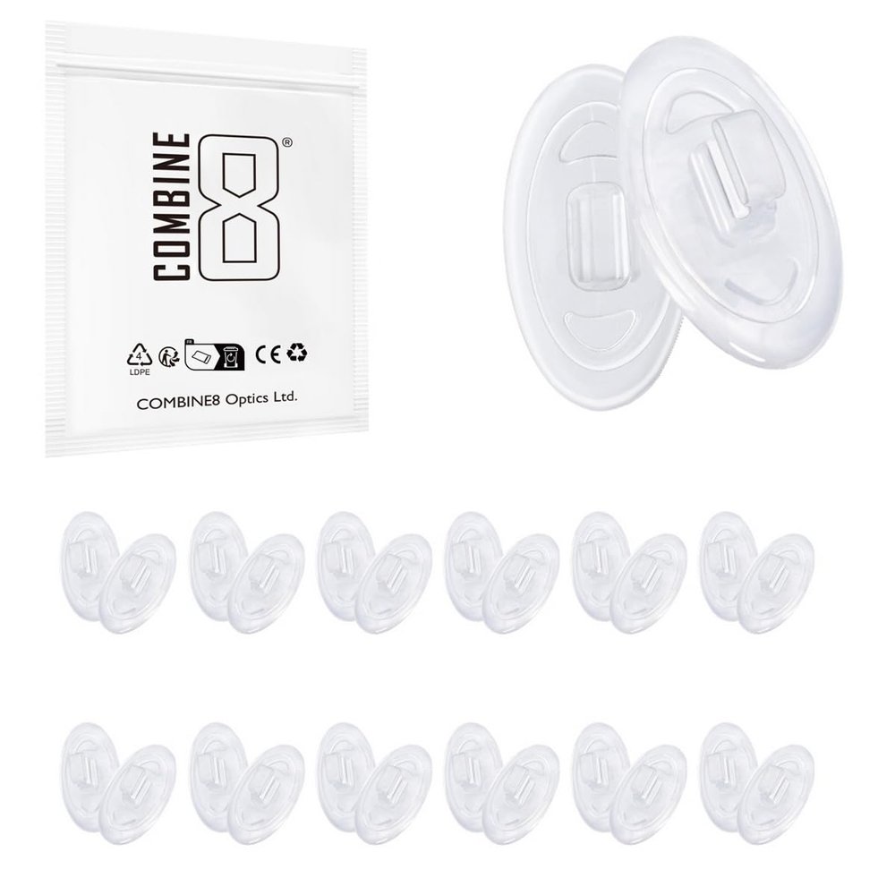 Combine8 12 Pairs Replacement Nose Pads Clear Nose Pieces for Oakley Probation OO4041/Whisker/Crosshair 2.0 OO4044/Half Wire 2.0/Squre Wire 2 2014/Tailend OO4088/Spindle/WireTap/Ejector Sunglasses