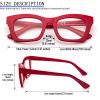 REAVEE 3 Pack Oprah Style Reading Glasses for Women Blue Light Blocking, Oversized Cute Square Fashion Computer Readers with Spring Hinge 0.0 view 4