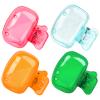 4 Pack Travel Toothbrush Head Covers Toothbrush Protector Cap Brush Pod Case Protective Portable Plastic Clip for Household Travel, Bathroom, School, Camping, Business (Green, Teal, Orange, Pink) view 1
