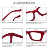 REAVEE 6 Pack Oprah Style Reading Glasses for Women Men Blue Light Blocking, Cute Square Computer Readers Spring Hinge 3.0 view 4
