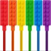 6 Packs Sensory Pencil Toppers for Sensory Kids, Boys and Girls, Silicone Pencil Top Covers for Autism, ADHD, SPD, or Special Oral Motor Need view 1