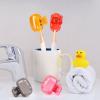 4 Pack Travel Toothbrush Head Covers Toothbrush Protector Cap Brush Pod Case Protective Portable Plastic Clip for Household Travel, Bathroom, School, Camping, Business (Grey, Red, Orange, Pink) view 4