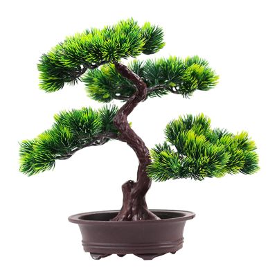Yajuyi Artificial Bonsai Tree Faux Tree with Pot Realistic Decorative Bonsai Simulation Bonsai for Bathroom Shelf Living Room Desk