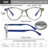 YTDBNS Fashion Cat Eye Reading Glasses for Women, 4-Pack Floral Pattern Readers with Spring Hinges, Lightweight Comfortable Frame, Anti Eyestrain Cheaters view 3