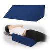 Jacobable Bed Wedge Pillow for Side Sleeping Sponge Filled Body Positioning Triangle Pillow Suitable for Pregnancy and Surgery Prevent Bed Sore for Leg and Back Support with Pillow Case (Navy Blue) view 1