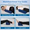 Jacobable Bed Wedge Pillow for Side Sleeping Sponge Filled Body Positioning Triangle Pillow Suitable for Pregnancy and Surgery Prevent Bed Sore for Leg and Back Support with Pillow Case (Navy Blue) view 3
