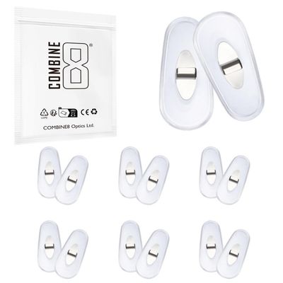 Combine8 Nose Pads Clear Soft Silicone Glasses Nose Pad for Ray-Ban RB3604/RB7140/RB4071/RB3584/RB3614/RB6336/RB3523/RB3539/RB3540/RB3558/RB3545/RB3609/RB3595/RB8052-61mm/RB8054-59mm Sunglasses