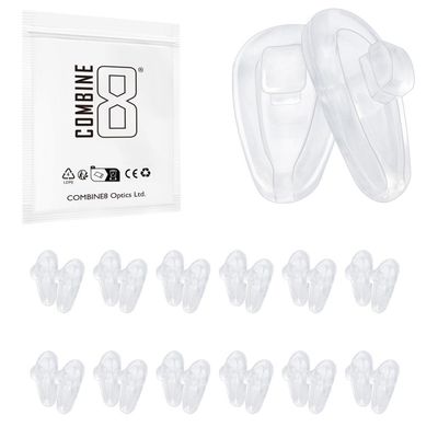 Combine8 12 Pairs Replacement Nose Pads Clear Nose Pieces for Oakley Socket 5.0/Socket 5.5 OX3217 OX3218/Lizard/Barrelhouse OX3173 OX3174/Sway Bar/Limit Switch OX5119 OX5121/Contrail Sunglasses