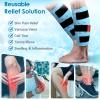 Comfytemp Calf Shin Splint Ice Packs for Injury Reusable, FSA Eligible HSA, Elbow Gel Pad Wrap, Hot Cold Compress Freeze Sleeve for Swelling, Varicose Veins, Tendonitis, Knee, Leg, Surgery Gift, 2 Pcs view 2