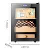 ASSYA Humidor Heat Preservation and Humidity Control Electric Cigar Cabinet Cedar Wood Shelves Partitioned Storage Quiet Operation Insulated Glass Door,50L view 2