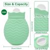 320ml Hot Water Bottle with Smooth Cover, Mini Hot Water Bag for Pain Relief, Waist, Back, Neck, Shoulders, Small Leak Proof Hot Water Bottle with Removable Cover for Women, Kids, Best Gifts view 2